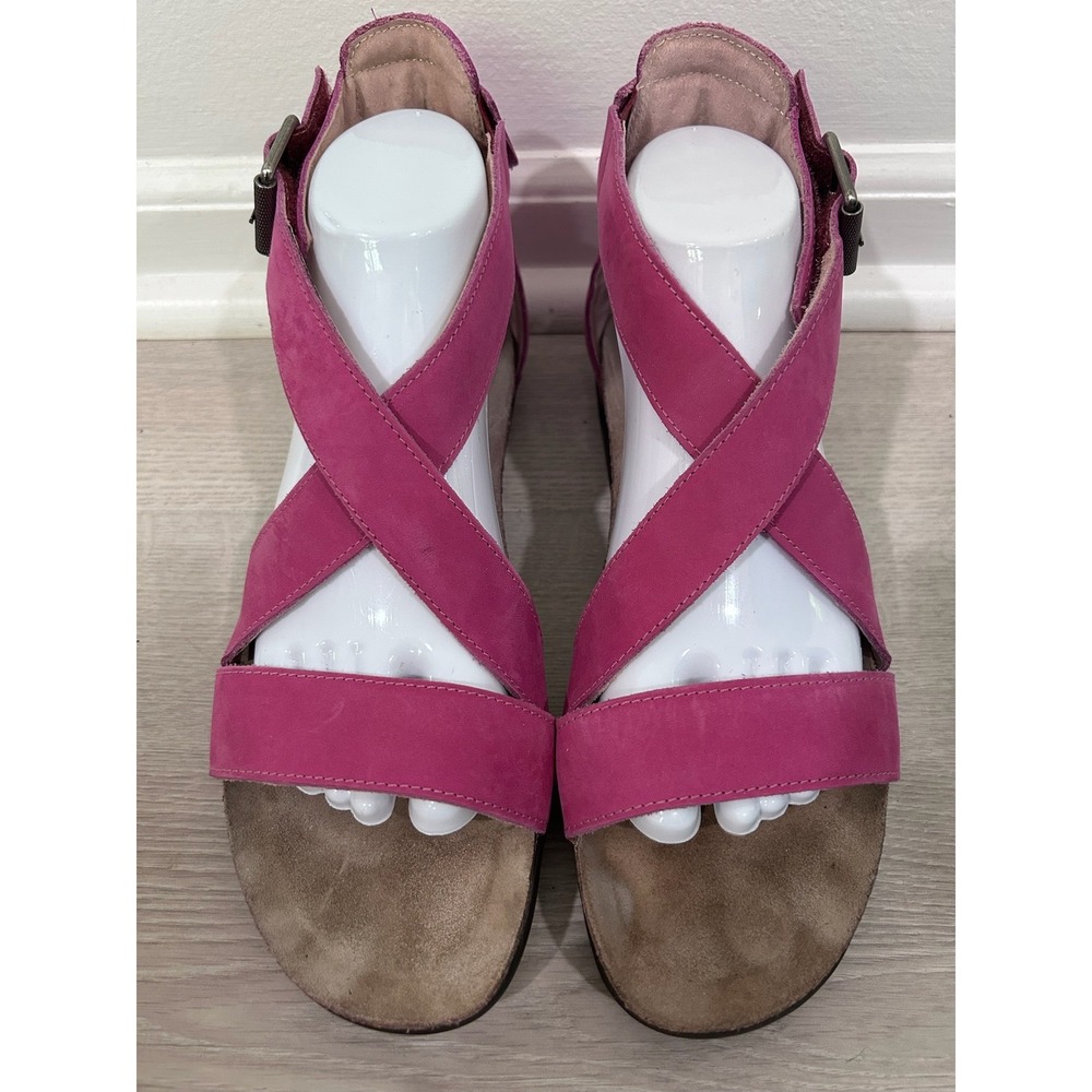 Naot Womens Rianna Pink Nubuck Leather Strappy Sandals Womens 41 US 10 Comfort